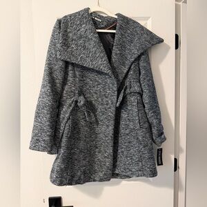 Steve Madden Charcoal Belted Trench Coat